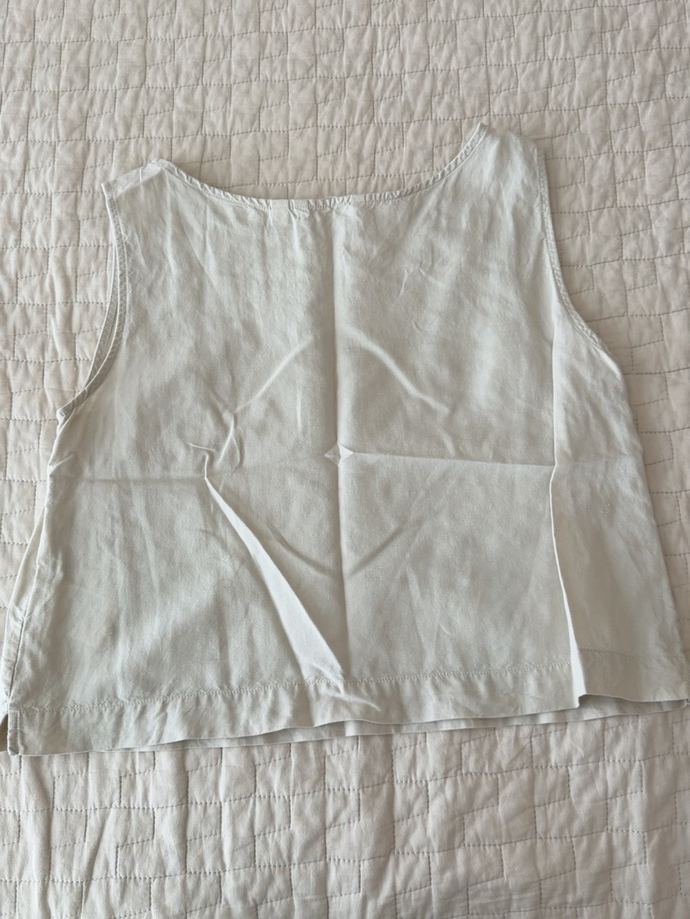 Uniqlo Linen Blend Sleeveless Top Size Small